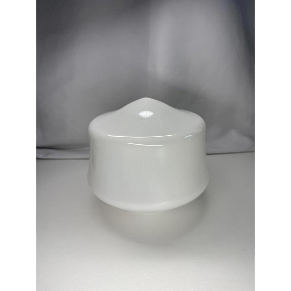 Milk Glass Schoolhouse Light Shade Globe 6in Fitter Ceiling Pendant White Opal